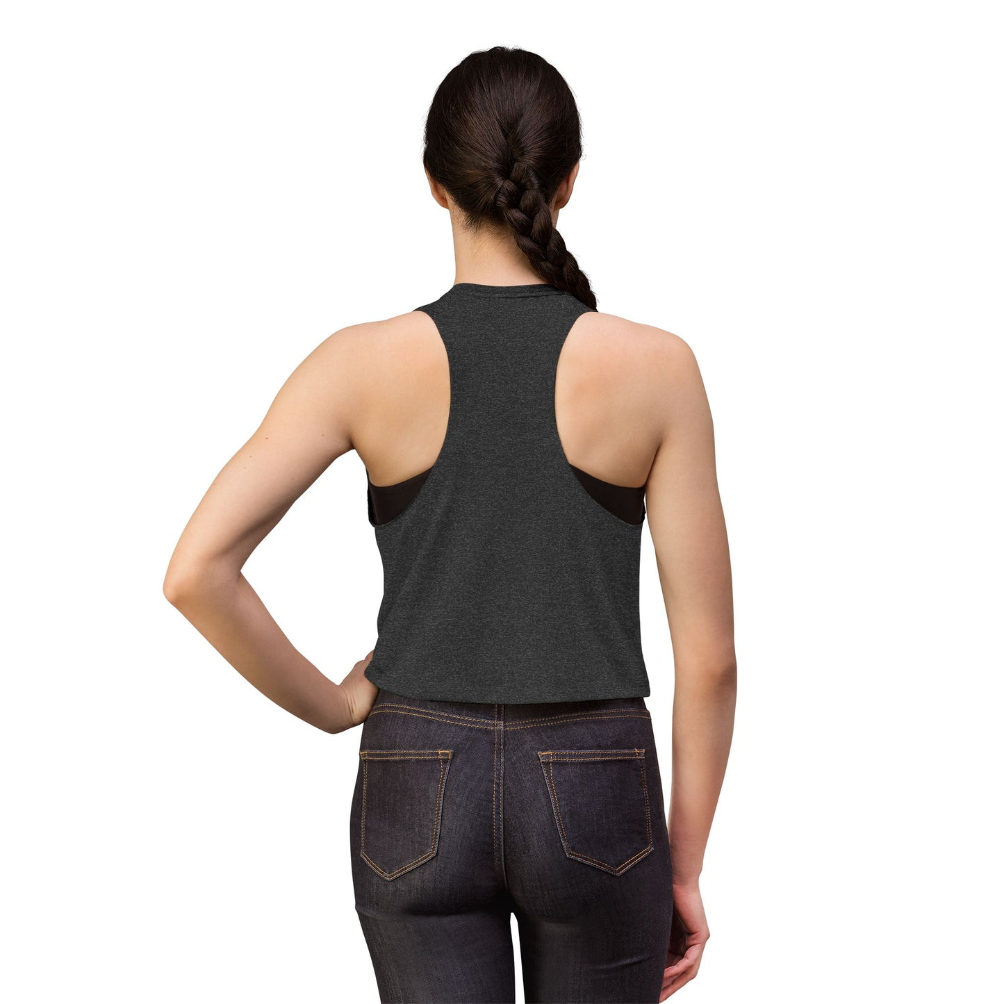 Women's Crop Top — Geometric Agate Pattern Crop Tank Top