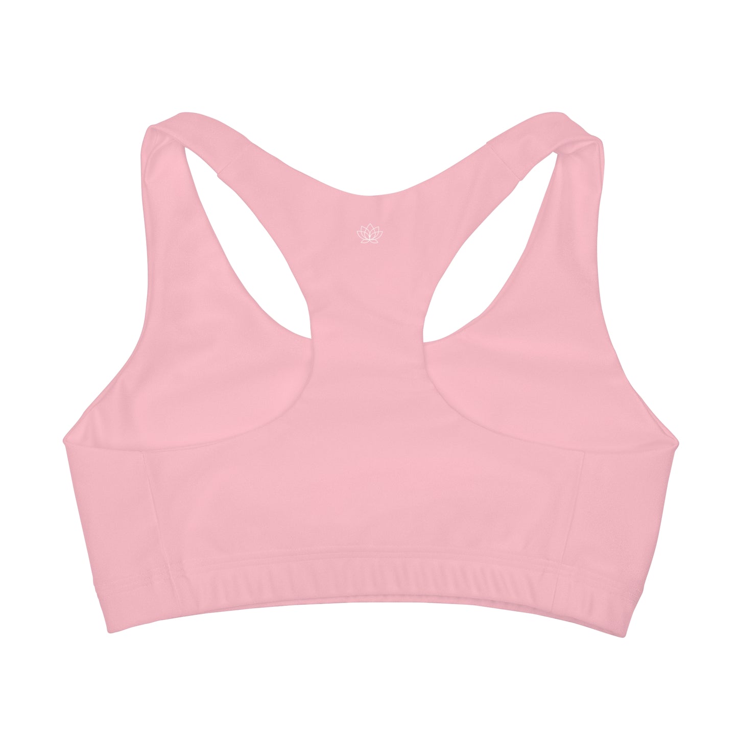 Elated Hippie Girl's Racerback Sports Bra 🎀✨ - Pink Marshmallow