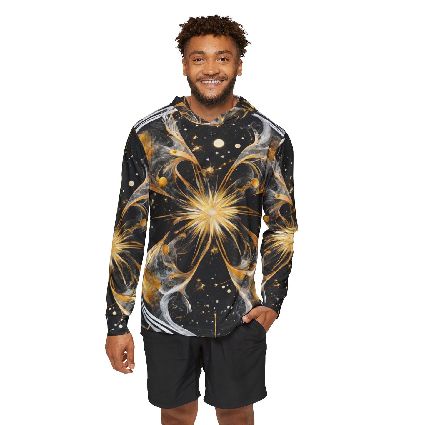 Elated Hippie Archangel Collection "Black Into The Abyss " Men's Sports Warmup Hoodie