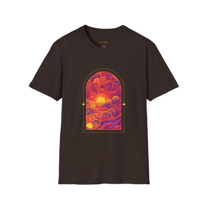 Elated Hippie 100% Cotton Sunset Psychedelic Arch T-Shirt