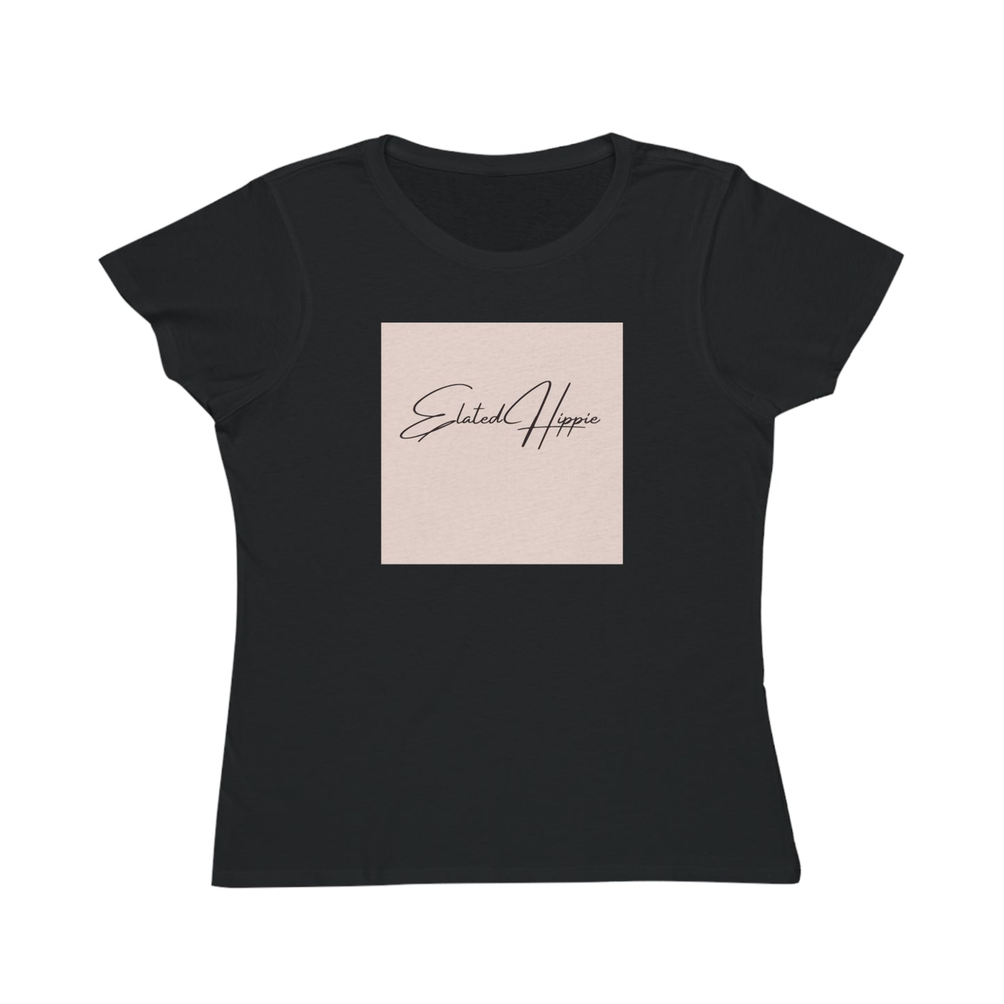 Elated Hippie Organic Women's T-Shirt - Comfortable & Eco-Friendly Casual Wear - Light Peach