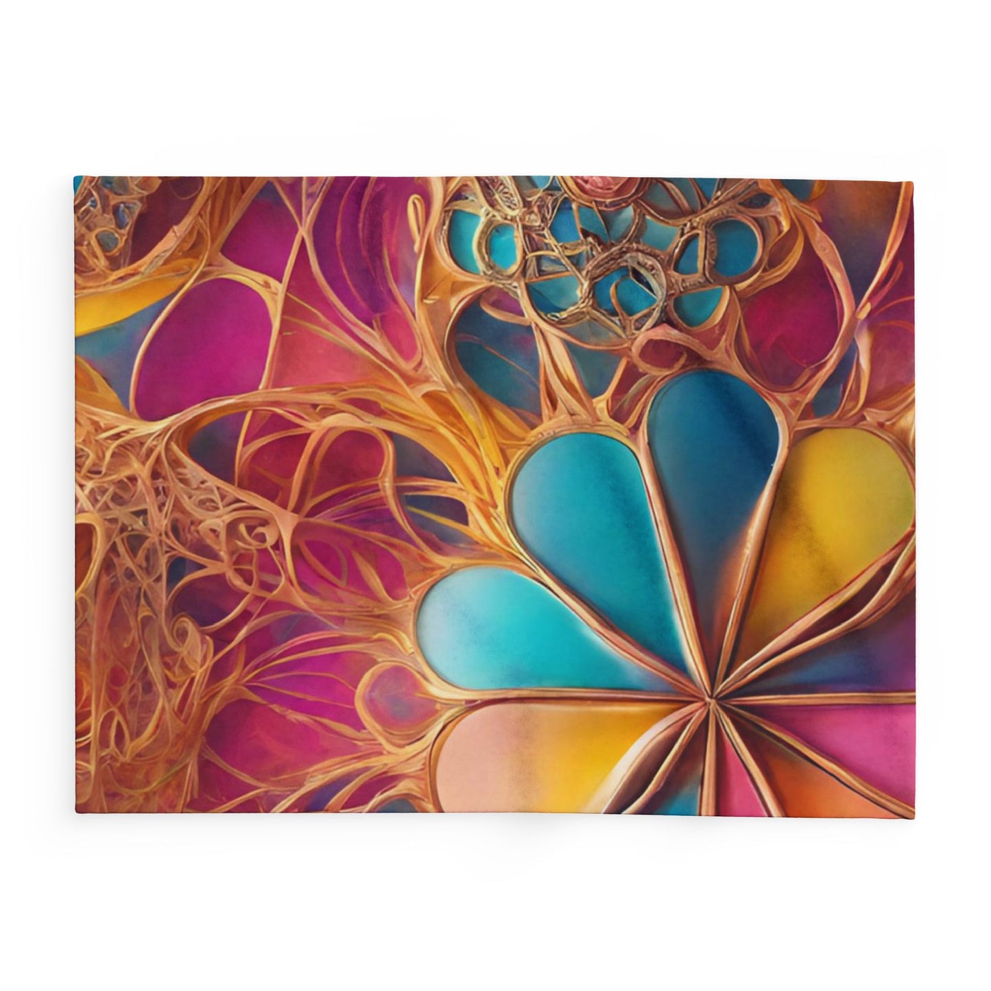 Elated Hippie: Plumeria Pendant Flower Fleece Blanket