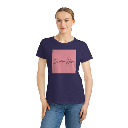 Elated Hippie Organic Pink Women's T-Shirt - Comfortable & Eco-Friendly Casual Wear