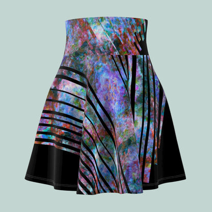 Skirt with colorful abstract design on a white background