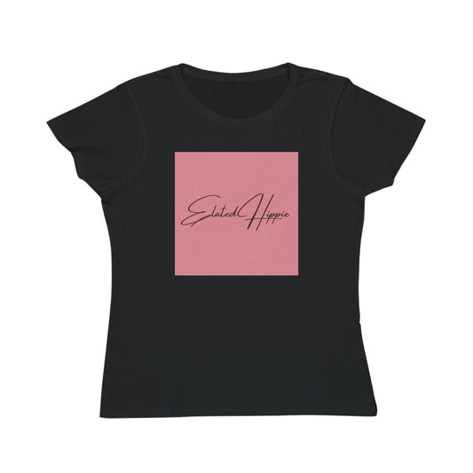 Elated Hippie Organic Pink Women's T-Shirt - Comfortable & Eco-Friendly Casual Wear