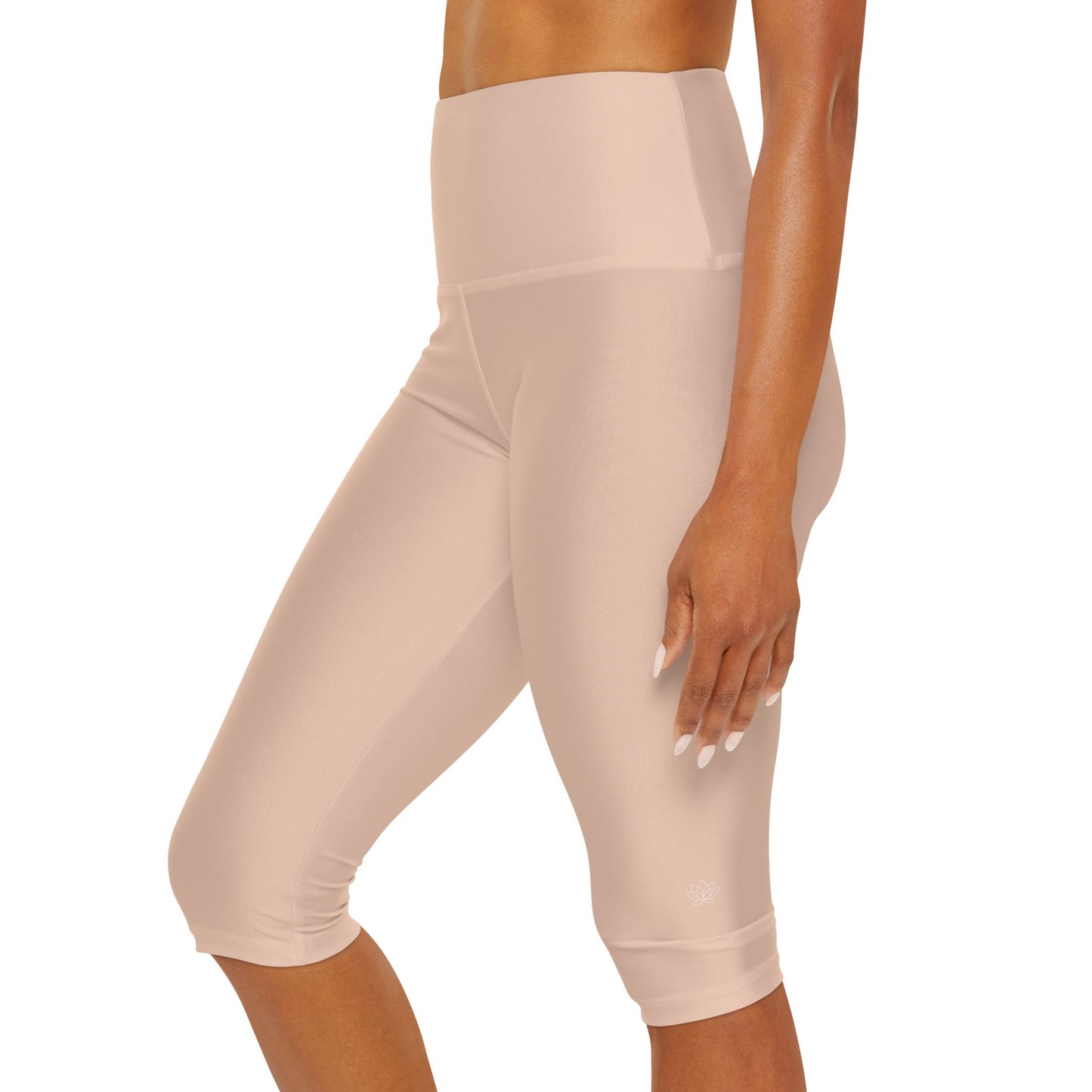 Elated Hippie EmpowerFlex Yoga Capri Leggings - Light Peach