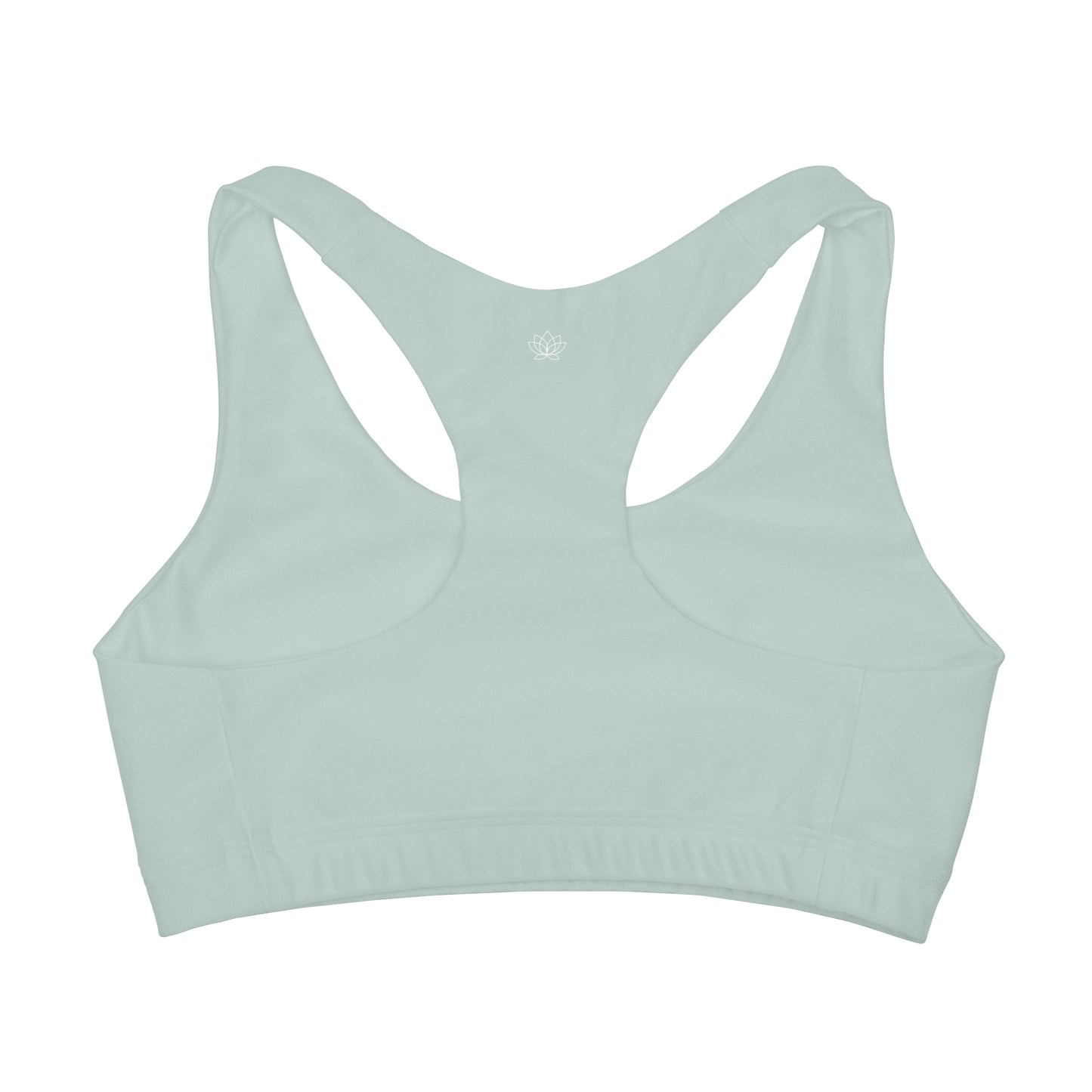 Elated Hippie Girl's Racerback Sports Bra 🎀✨ - Pale Seafoam