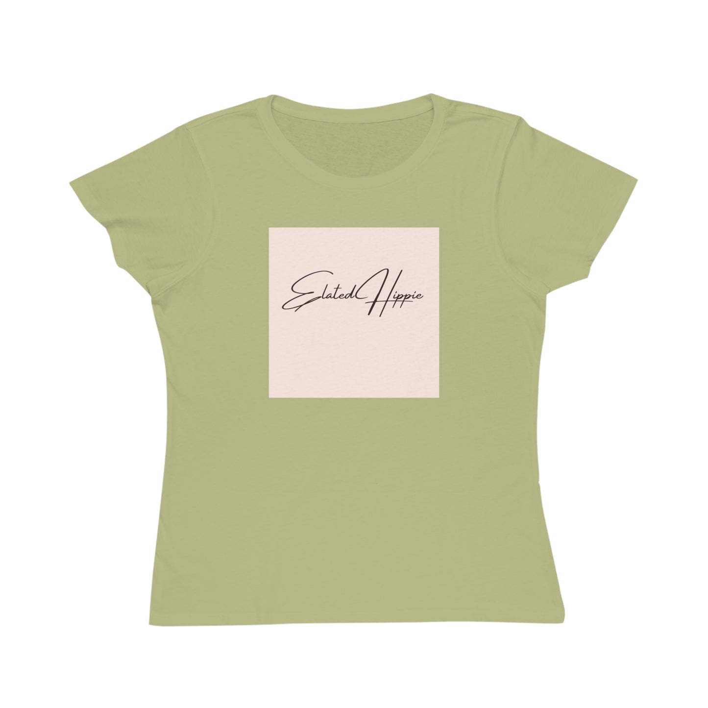 Elated Hippie Organic Women's T-Shirt - Comfortable & Eco-Friendly Casual Wear - Light Peach