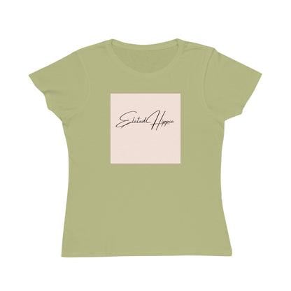 Elated Hippie Organic Women's T-Shirt - Comfortable & Eco-Friendly Casual Wear - Light Peach