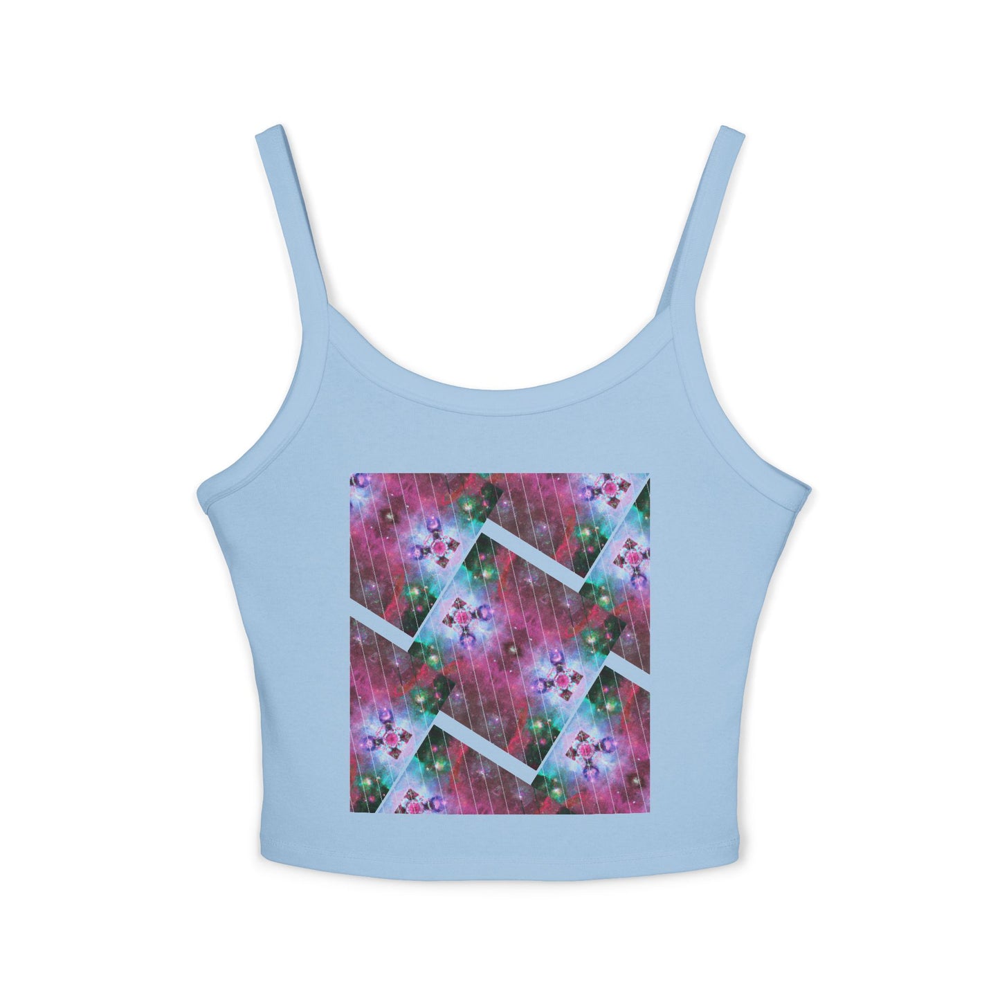 Elated Hippie Trendy Women's Spaghetti Strap Tank Top, Casual Summer Wear, Beach Outfit, Festival Fashion, Layering Essential