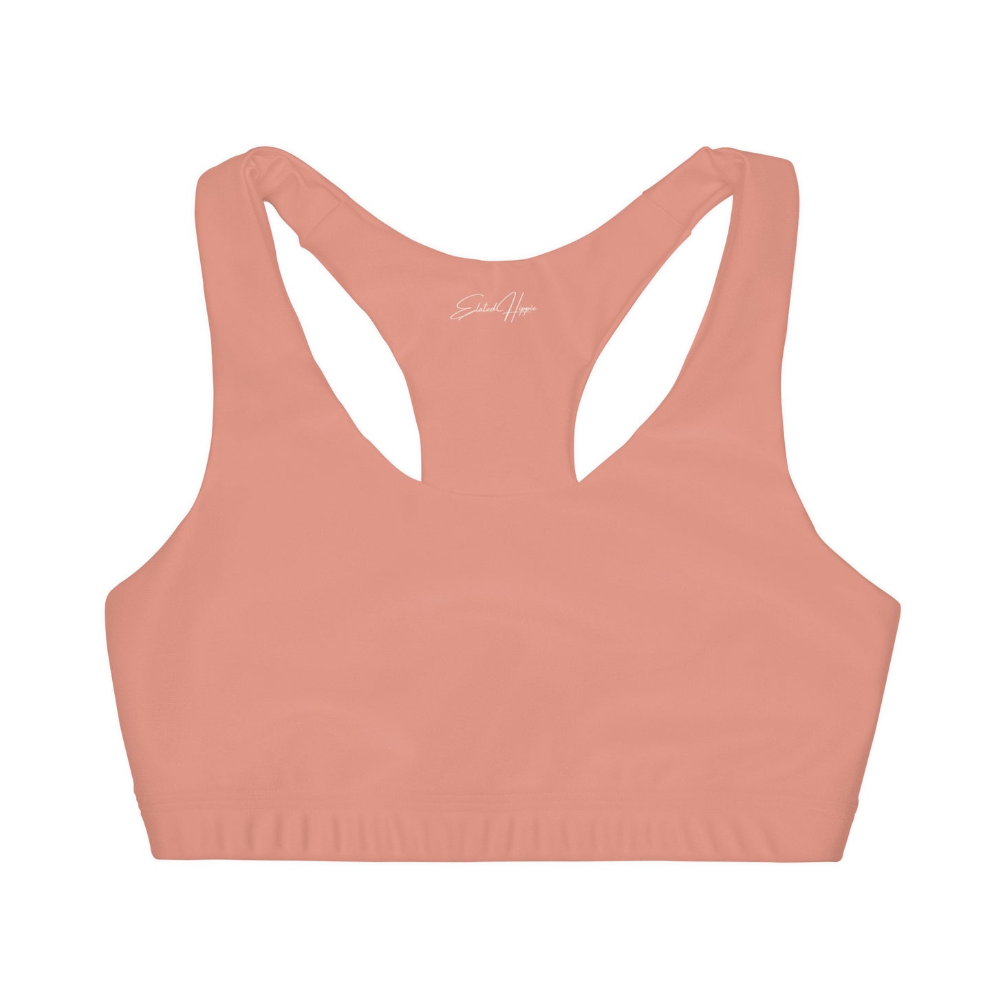 Elated Hippie Girl's Racerback Sports Bra 🎀✨- Dusty Coral