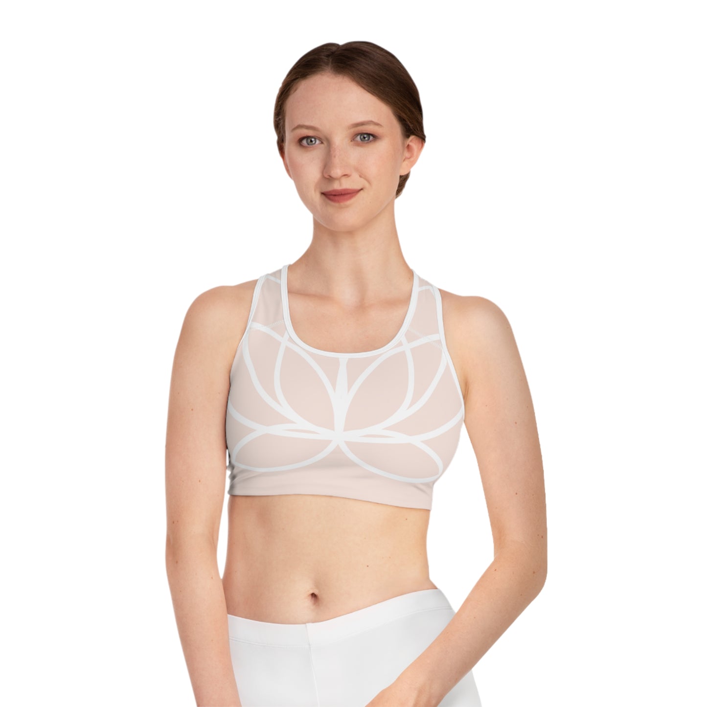 Elated Hippie Lotus Sports Bra - Peachy Cream