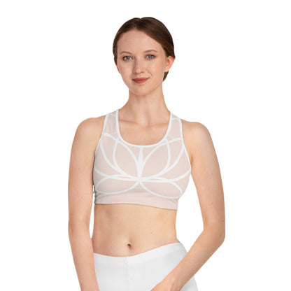 Elated Hippie Lotus Sports Bra - Peachy Cream