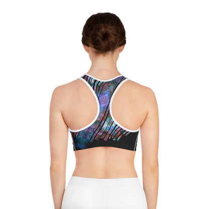 Elated Hippie Sports Bra, Athletic Underwear, Workout Gear, Fitness Apparel, Exercise Top, Activewear for Women