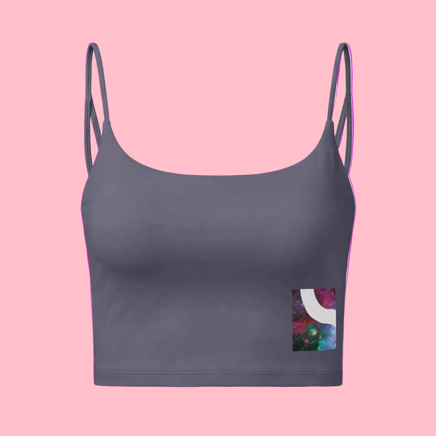 Elated Hippie Galaxy Print Luxe Bra — Women's Cosmic Floral Space Sports Bra