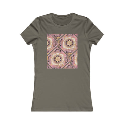 Elated Hippie Women's Tee — Pink Gold Mandala Graphic Shirt