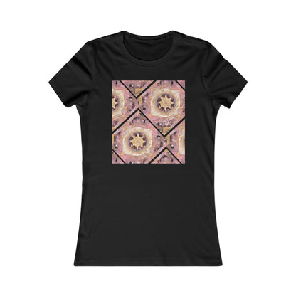 Elated Hippie Women's Tee — Pink Gold Mandala Graphic Shirt