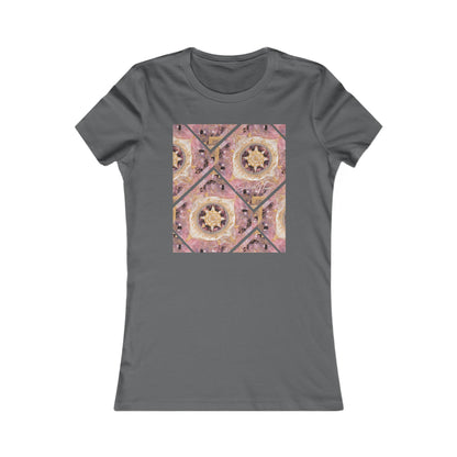 Elated Hippie Women's Tee — Pink Gold Mandala Graphic Shirt