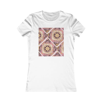 Elated Hippie Women's Tee — Pink Gold Mandala Graphic Shirt