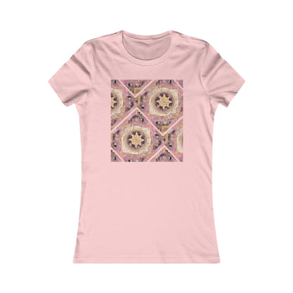 Elated Hippie Women's Tee — Pink Gold Mandala Graphic Shirt
