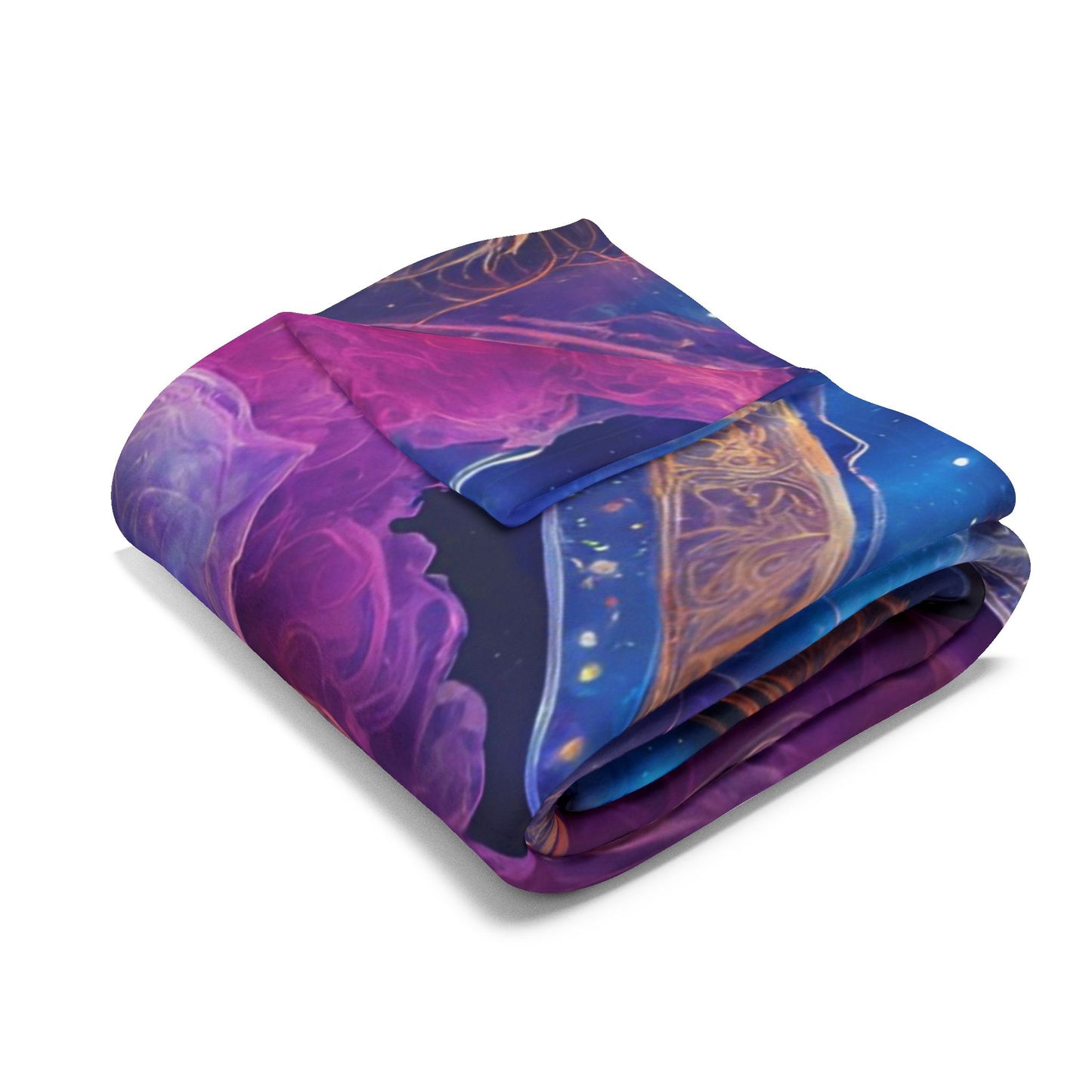 Elated Hippie Nebula Mandala" Fleece Blanket