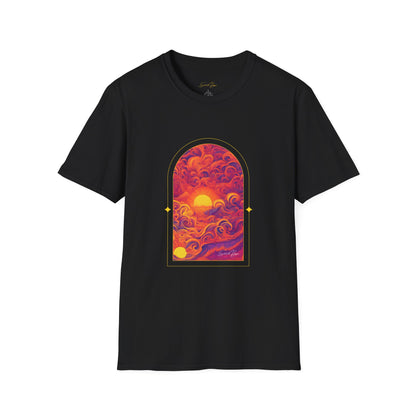 Elated Hippie 100% Cotton Sunset Psychedelic Arch T-Shirt