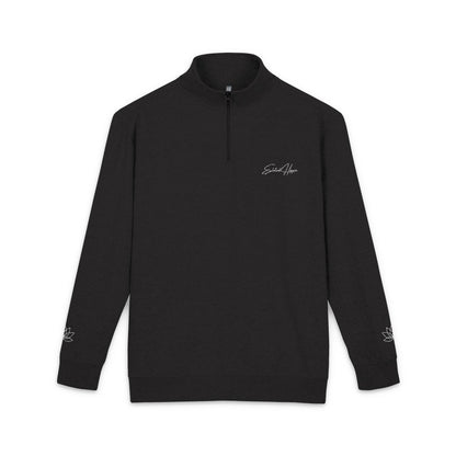 Embroidered 'Sincerely, Me' Grey Fleece Pullover