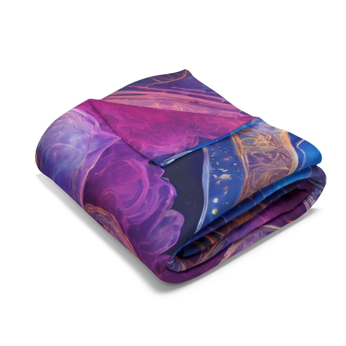 Elated Hippie Nebula Mandala" Fleece Blanket