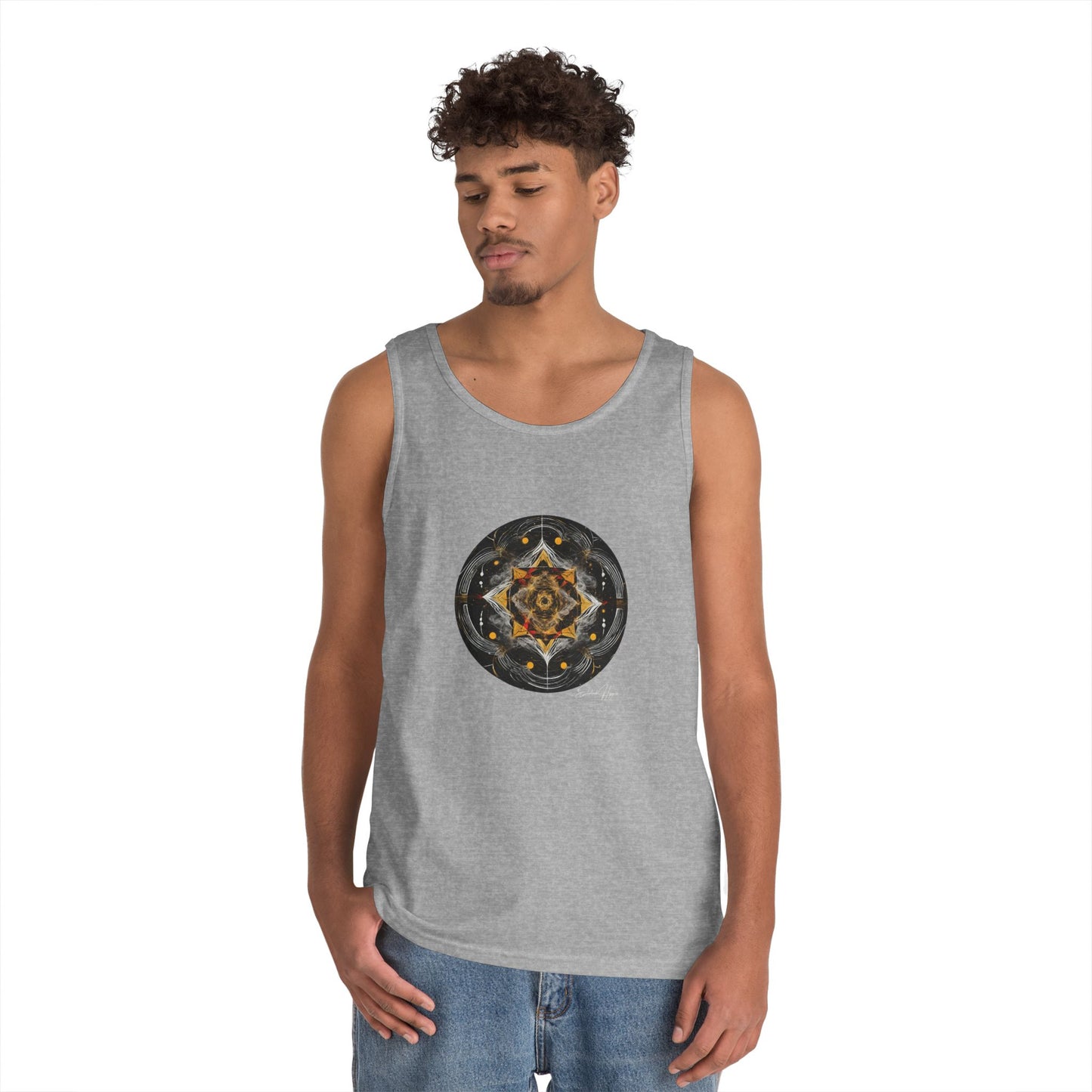 Elated Hippie Archangel Collection "All Seeing Eye" 100% Heavy Cotton Tank Top Men's