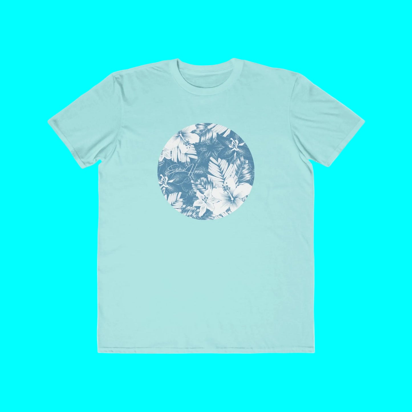 Elated Hippie Men's Lightweight Floral Tee, Casual Wear, Summer Fashion, Beach Vibes, Gift for Him, Everyday Style