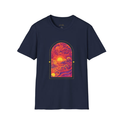 Elated Hippie 100% Cotton Sunset Psychedelic Arch T-Shirt