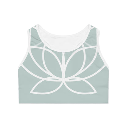 Elated Hippie Lotus Sports Bra - Pale Sea Foam
