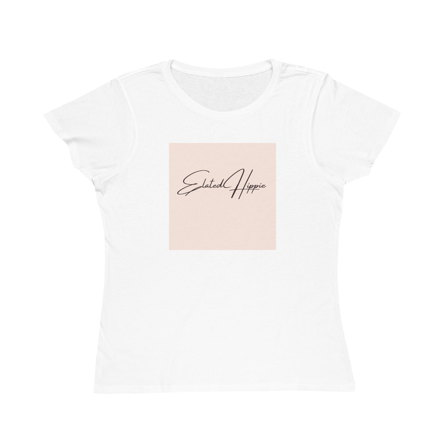 Elated Hippie Organic Women's T-Shirt - Comfortable & Eco-Friendly Casual Wear - Light Peach