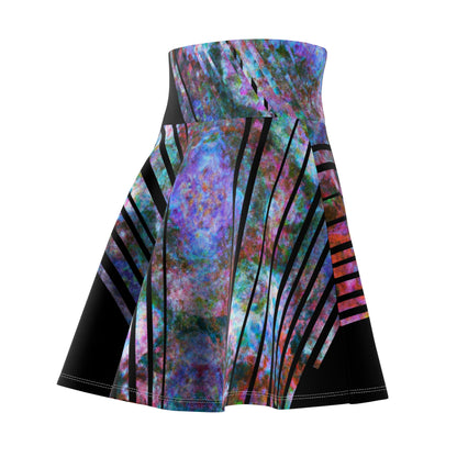 Elated Hippie Women's Artistic Skater Skirt, Vibrant Fashion Skirt, Casual Summer Skirt, Boho Skater Skirt, Party Ready Skirt