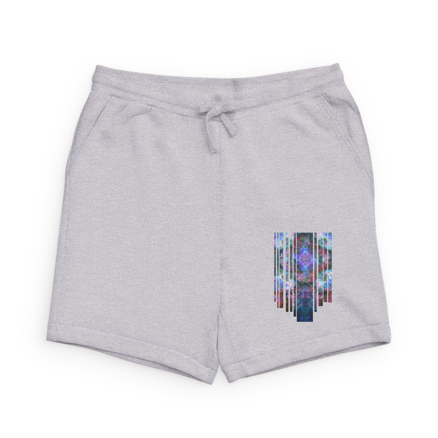 Elated Hippie Abstract Stained Glass Pocket Sweatshorts - Artistic Geometric Lounge Shorts