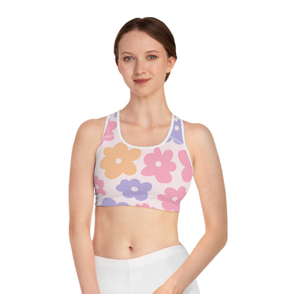Elated Hippie "Flower Power"  Sports Bra - Stylish Activewear for Fitness Enthusiasts