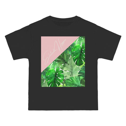 Elated Hippie 100% Cotton Tropical Leaf T-Shirt, Casual Summer Tee, Graphic Tee, Nature Lover Shirt, Vacation Outfit, Gift for Plant Lovers