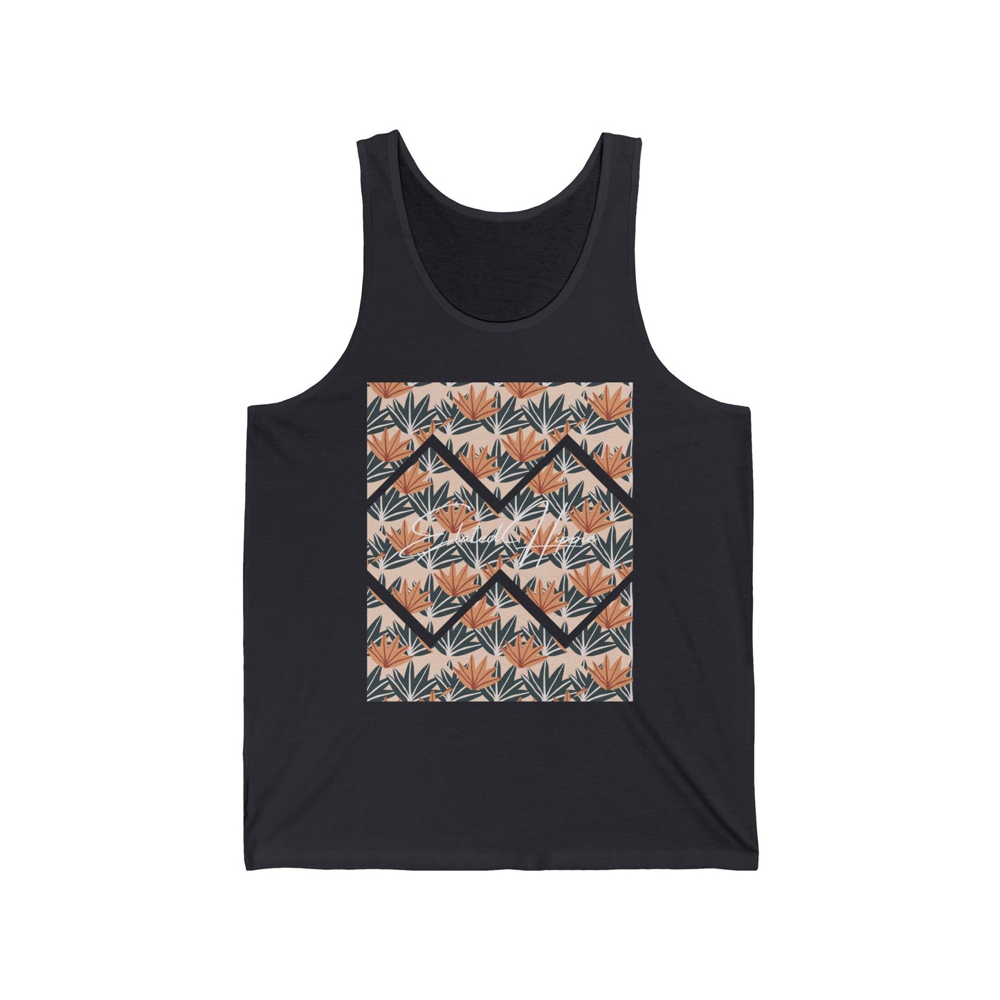 Boho Vibes Unisex Jersey Tank - Modern Floral Design