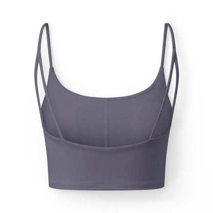 Elated Hippie Luxe Heart Crop Bra — Black Seamless Bralette with Watercolor Heart Accent