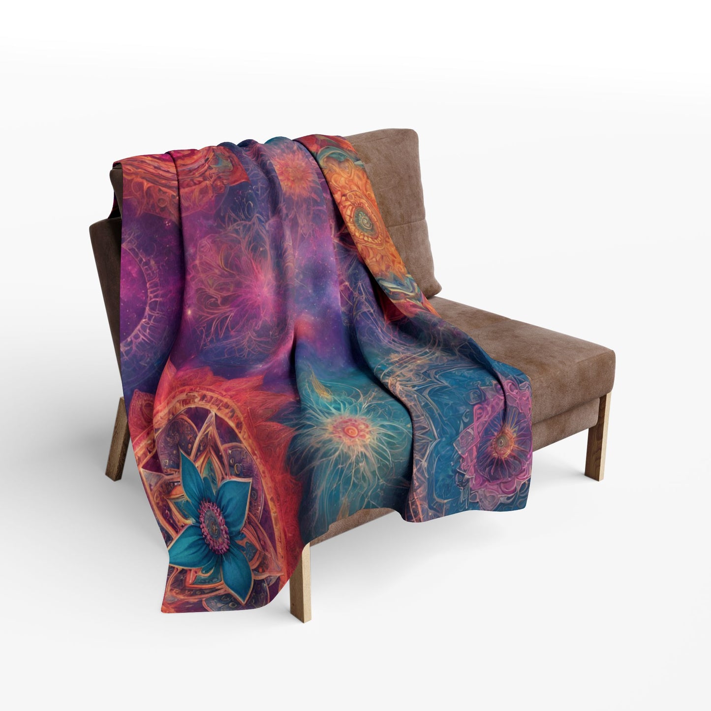 Elated Hippie "Cosmic Bloom" Fleece Blanket