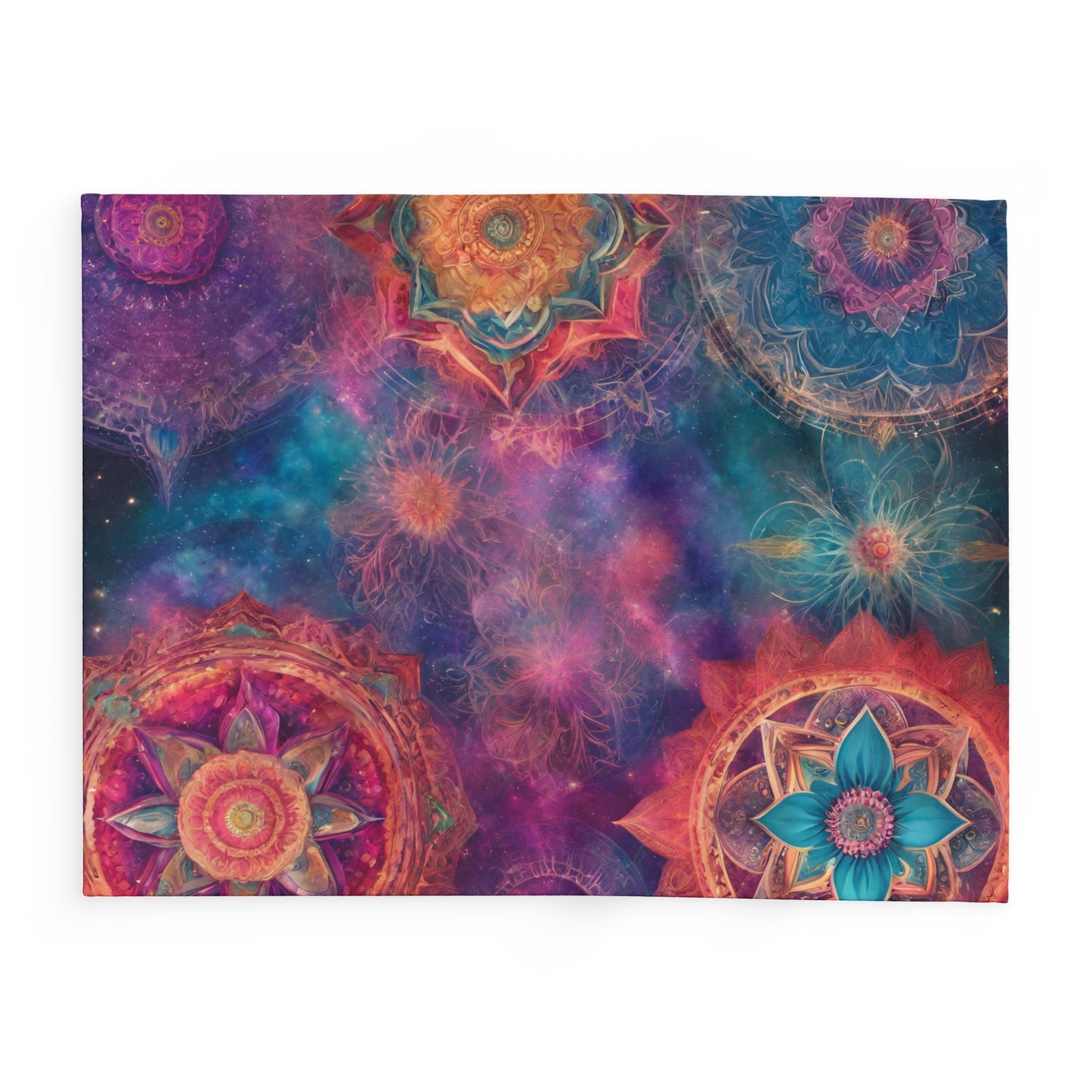 Elated Hippie "Cosmic Bloom" Fleece Blanket