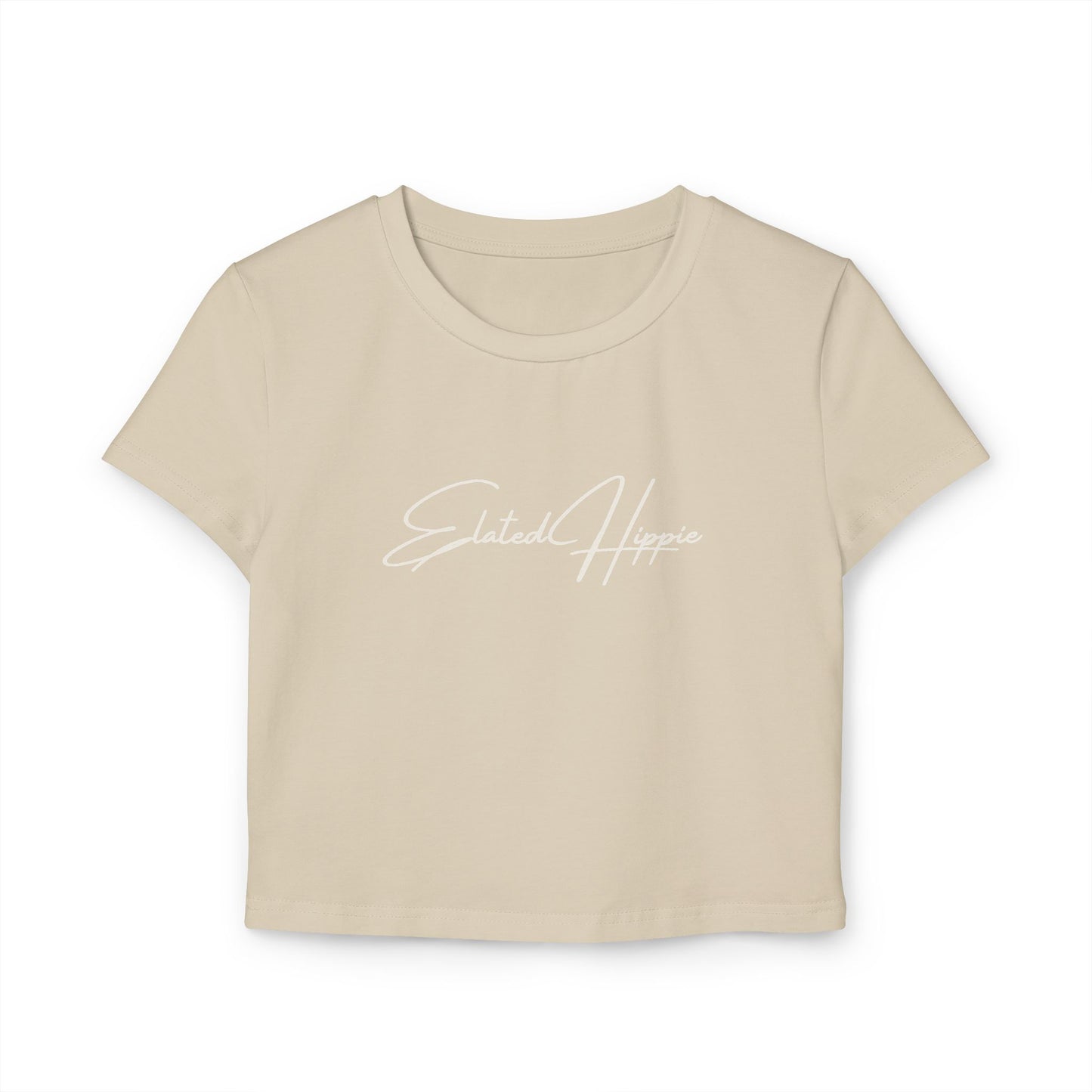 Elated Hippie Organic Ribbed Baby Tee (Beige)