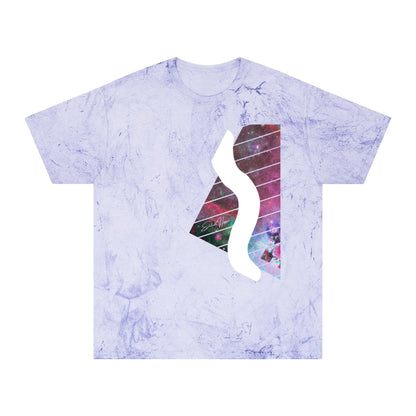 Elated Hippie Colorful Unisex 100% Cotton T-Shirt Swerve, Vibrant Graphic Tee for Art Lovers, Casual Summer Wear, Gift for Music and Art