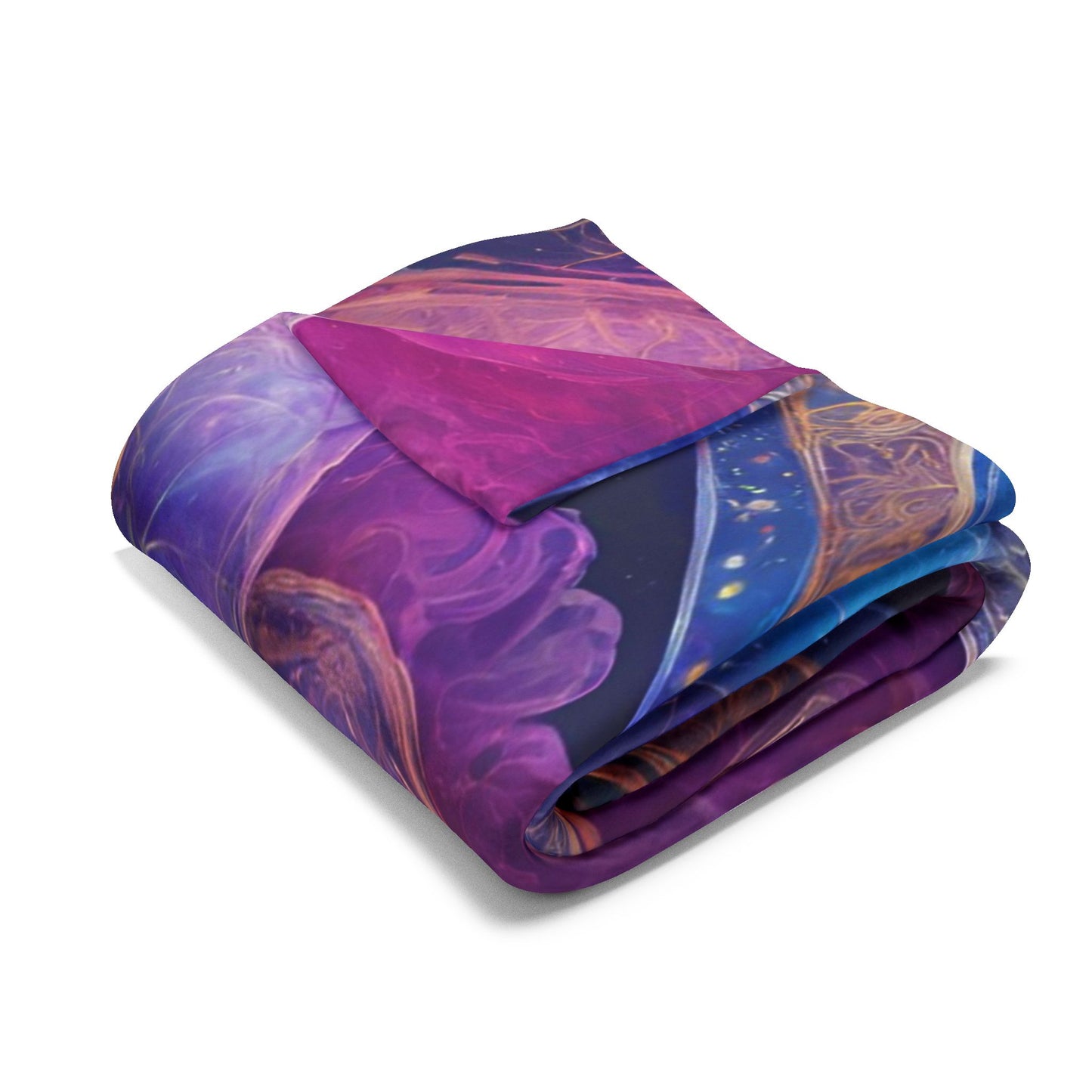 Elated Hippie Nebula Mandala" Fleece Blanket