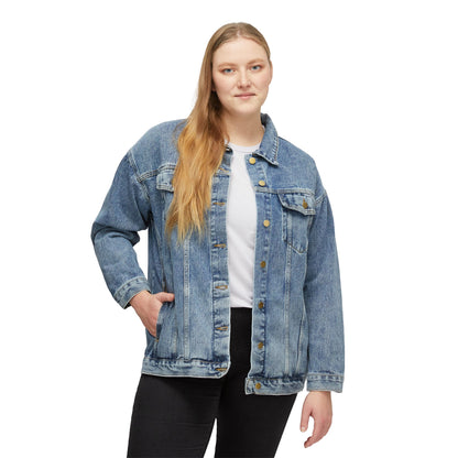 Elated Hippie Women’s Denim Jacket with Cosmic Heart Design