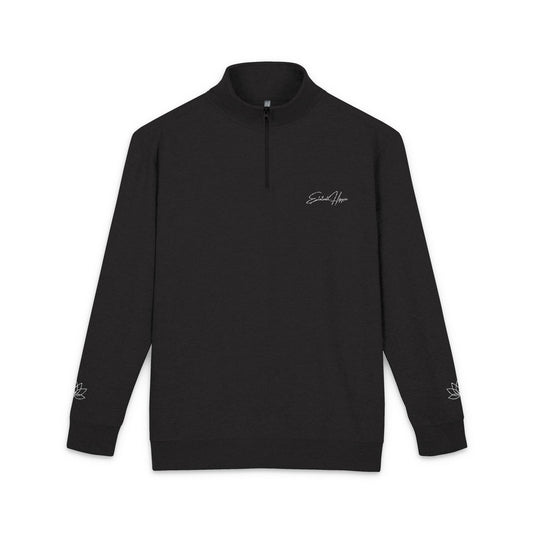 Embroidered 'Sincerely, Me' Grey Fleece Pullover