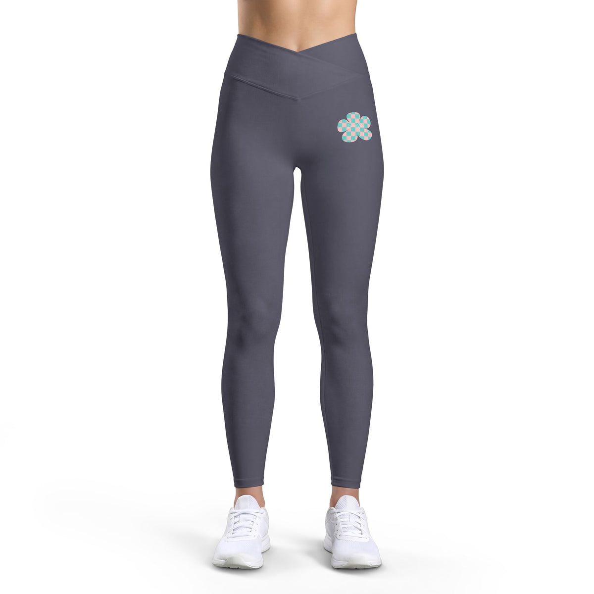 Elated Hippie Women’s Luxe Leggings with Pastel Flower Design