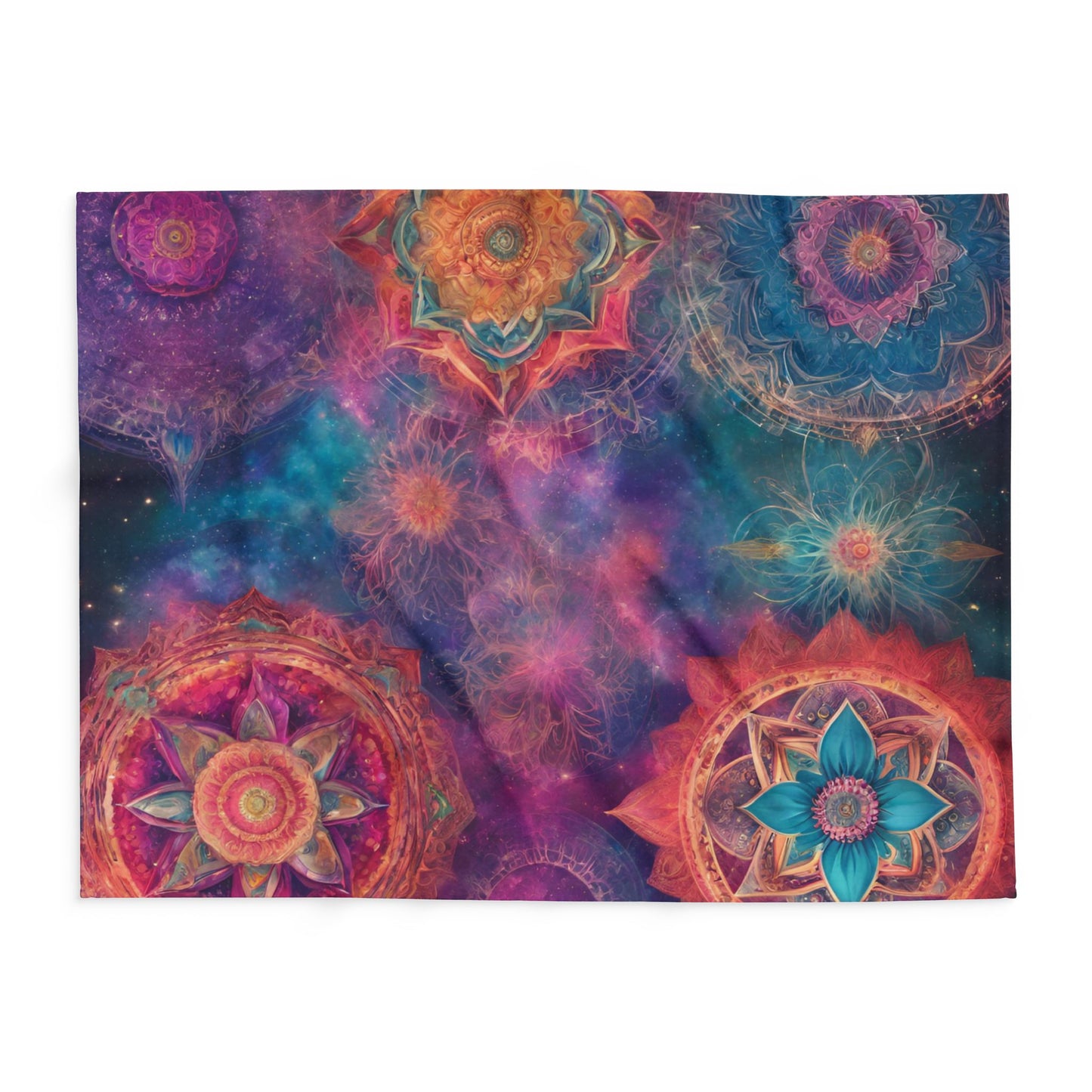 Elated Hippie "Cosmic Bloom" Fleece Blanket