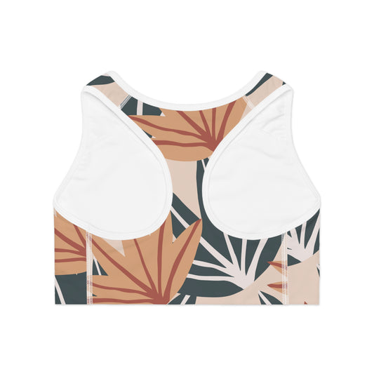 Elated Hippie Modern Palms Sports Bra - Stylish Activewear for Fitness Enthusiasts