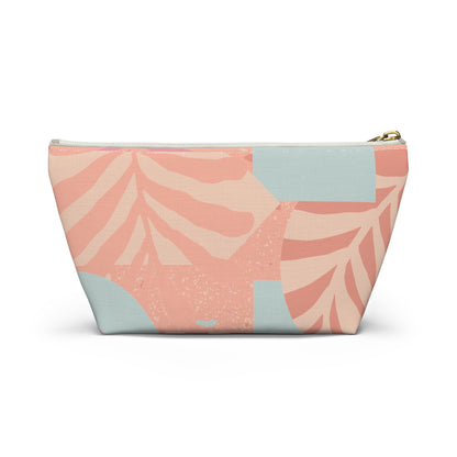 Pastel Tropical Accessory Pouch — 'Salted Hippie' T-Bottom Cosmetic Bag